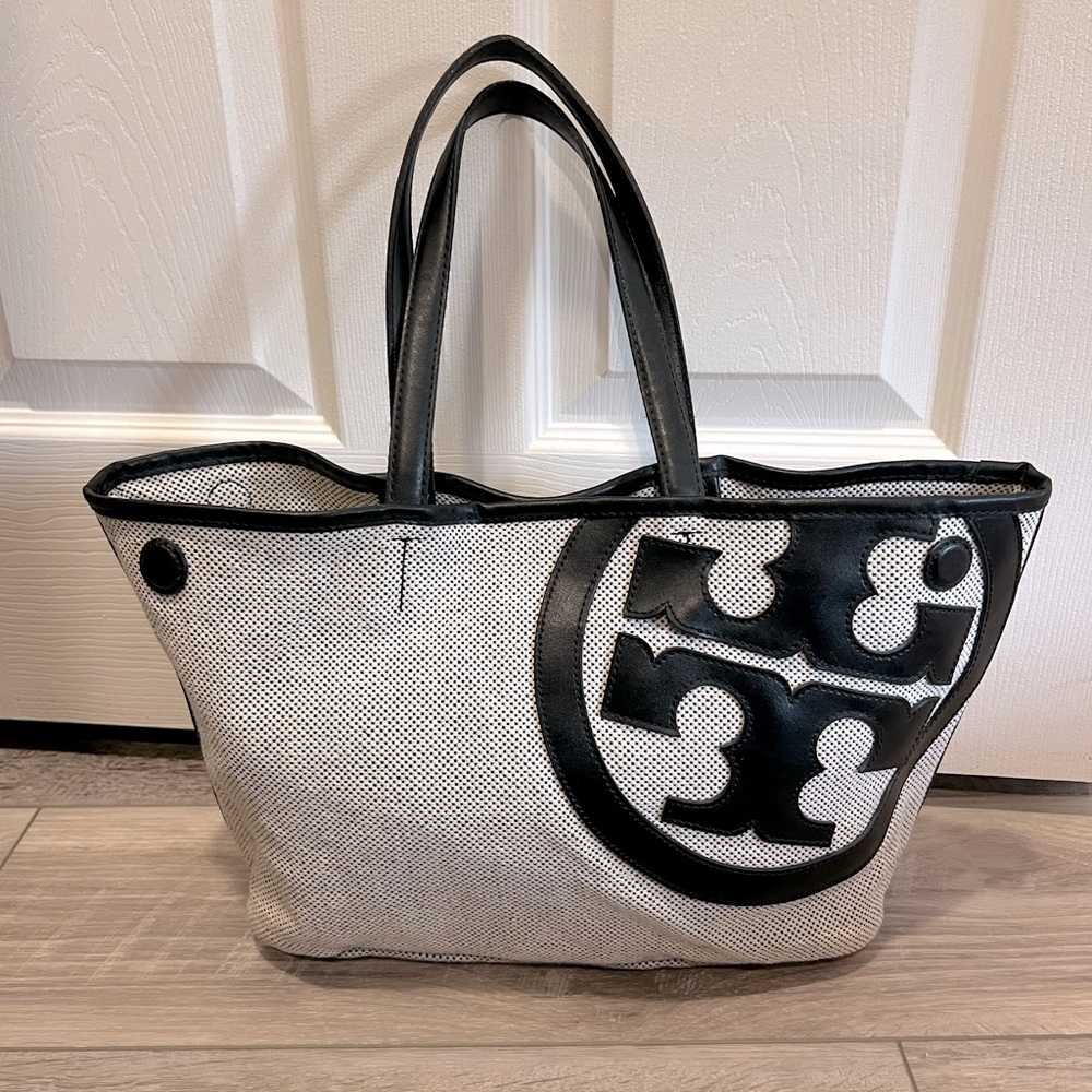 Authentic Tory Burch Lonnie Canvas Mini Tote